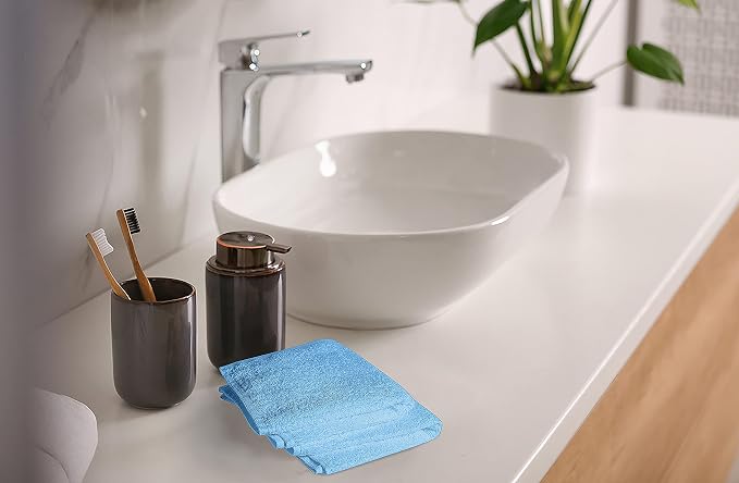 Softolle 100% Cotton Washcloths 24 Pack Soft, Highly Absorbent Washcloth - Image 4