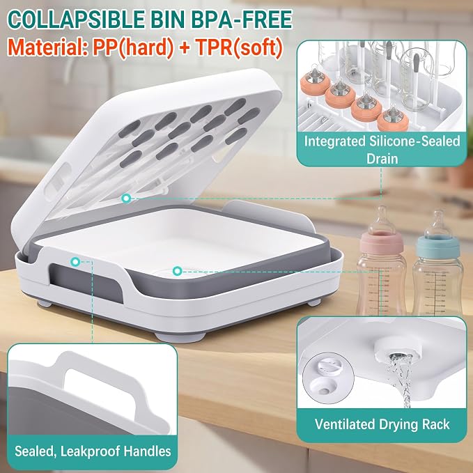 Collapsible Wash Basin for Baby Bottles - Image 3