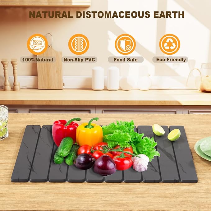 Dayacoco Stone Drying Mat for Kitchen Counter, Large Quick Dry Stone Mat - Image 5