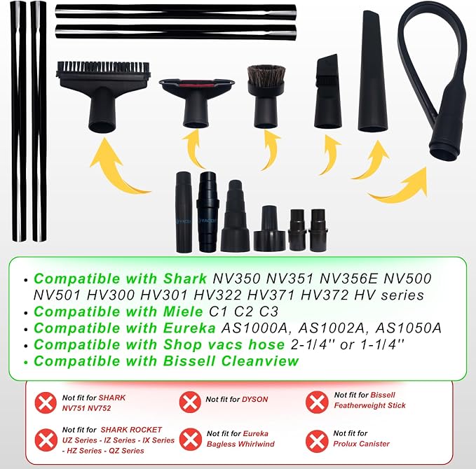Household Cleaning Kit Attachments Vacuum Cleaner Accessories Universal Vacuum - Image 2