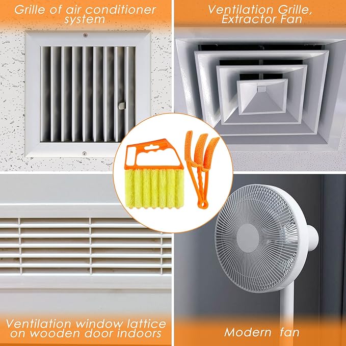 4 Pcs Window Venetian Blind Cleaner Duster Tool 7 Finger Blind Rush and Shutter - Image 5