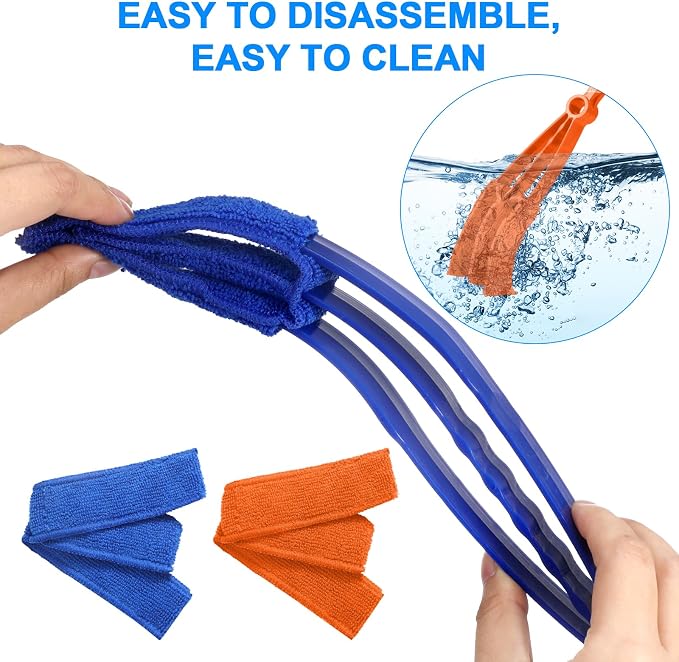 2 in 1 Window Blind Cleaner Duster Tool, Dual Brush Head, - Image 4