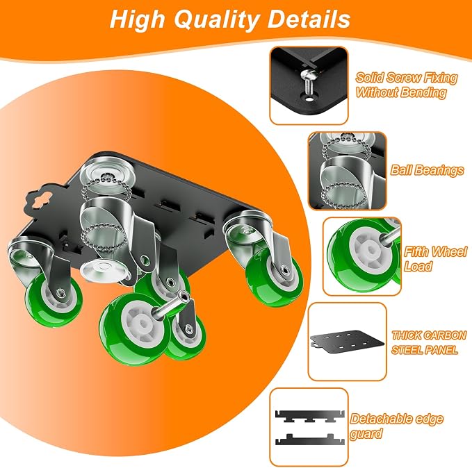 Furniture Dolly 5 Wheels Heavy Duty - Image 3