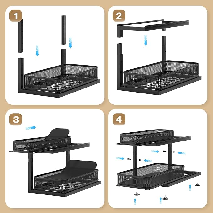 2-Pack 18.5 IN Depth Under Sink Organizer - Image 6