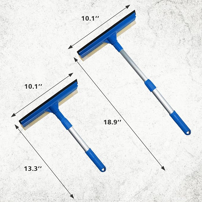 Professional Window Squeegee, 2 in 1 Squeegee Window Cleaner - Image 2
