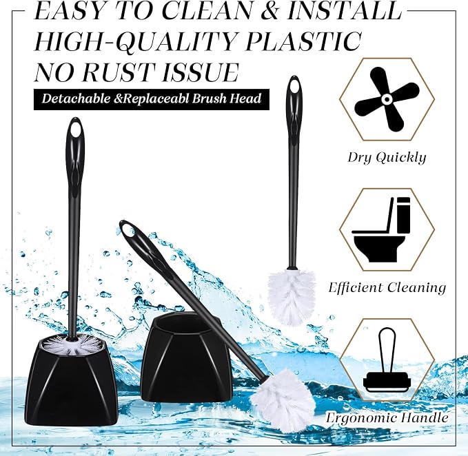 15 Sets Toilet Holder and Brush Set 16.14 Inch Toilet Bowl Cleaner Brush - Image 3
