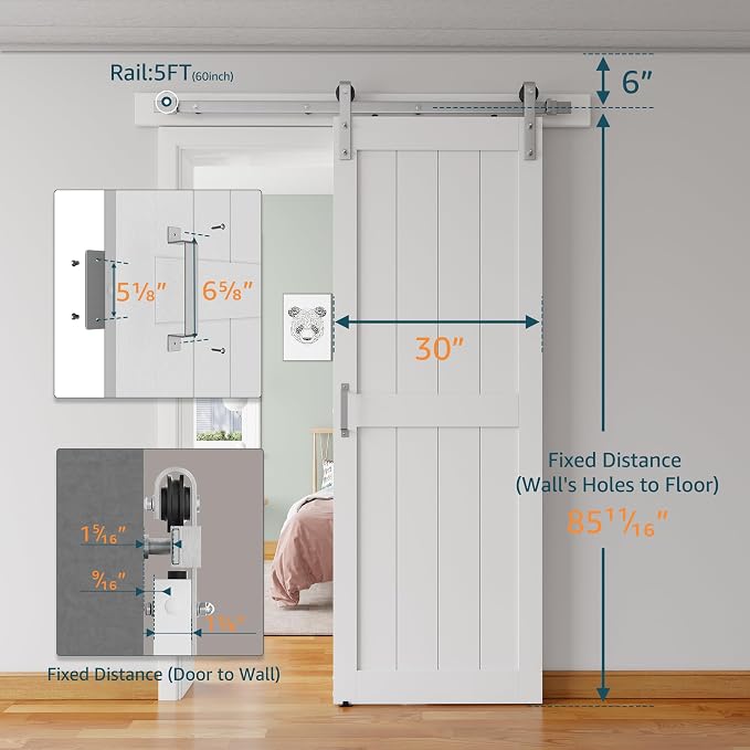 30''x84'' Sliding Barn Door - Image 2