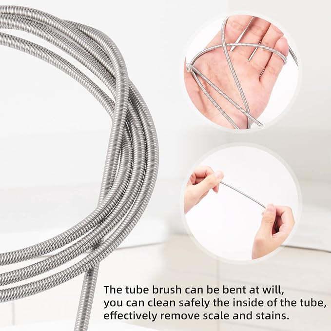 Annhua 39" Pipe Brushes Tube Cleaning Brush Flexible, Feeding Tube Brush Hose - Image 7
