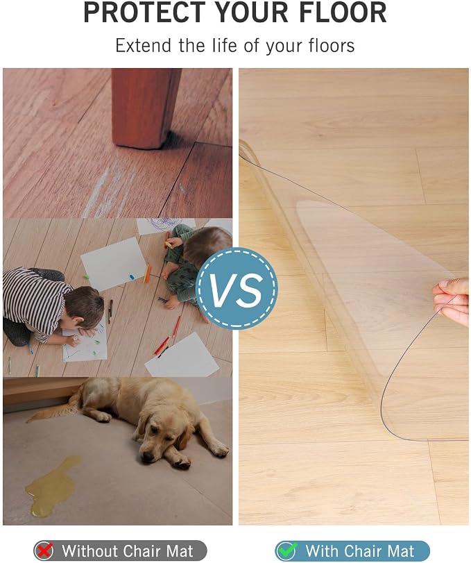 Area Mat for Hard Floor, Waterproof Durable Floor Protector for Dining Room - Image 2