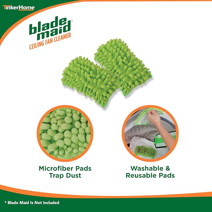 Blade Maid Replacement Microfiber Pads | Reusable, Machine Washable Pads - Image 4