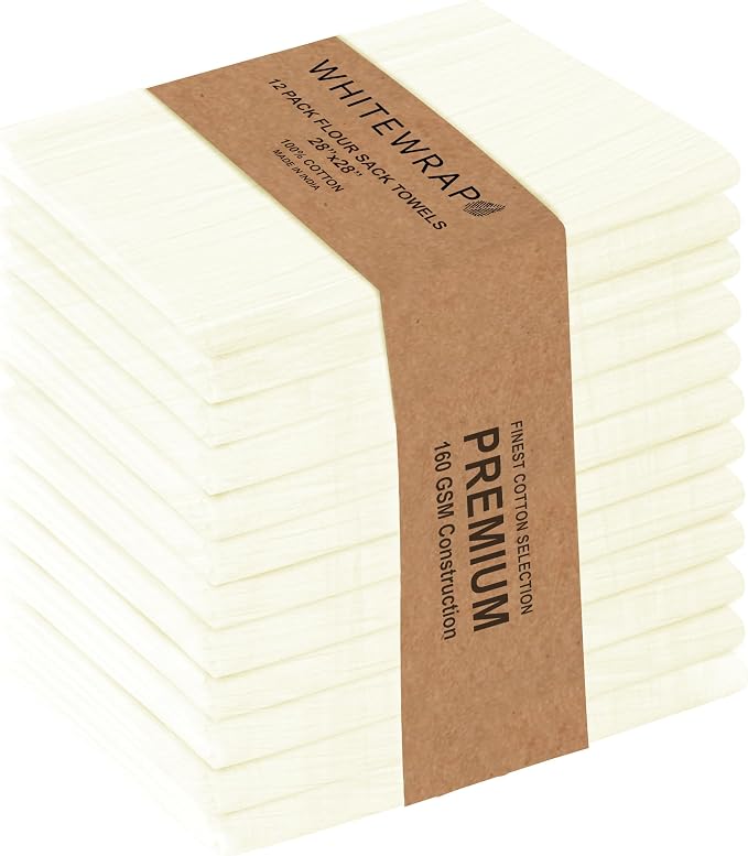 WHITEWRAP Flour Sack Towels| Tea Towel by WHITEWRAP