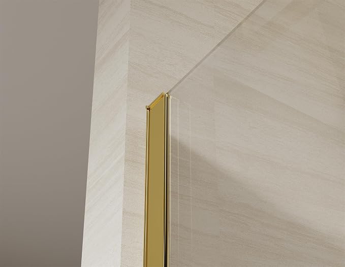 Shower Screen 36" x 76" Half Frameless Shower Wall Panel, Tempered Glass 3/8 - Image 6