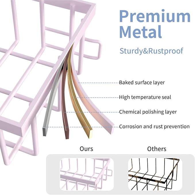 Under Sink Organizer Storage 2-Tier Premium Metal Pull-Out Kitchen Cabinet - Image 5