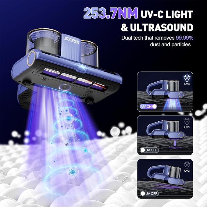 Mattress Vacuum Cleaner, 16kPa Bed Vacuum Cleaner - Image 3