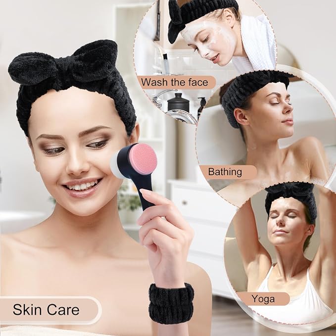 Facial Cleansing Brush 2 in 1, Silicone Face Scrubber Dual Face Brush - Image 5