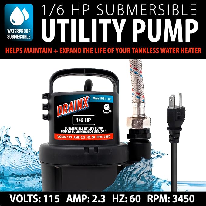 DrainX Tankless Water Heater Flushing Kit Includes Pump, 5-Gallon Bucket - Image 4