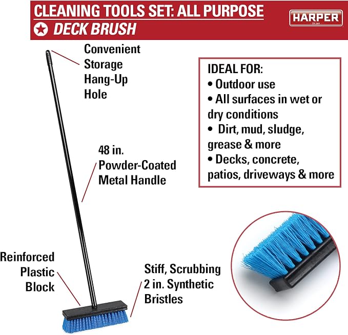 Harper 37518700 All-Purpose Scrubbing & Squeegee Brush Set - Image 4