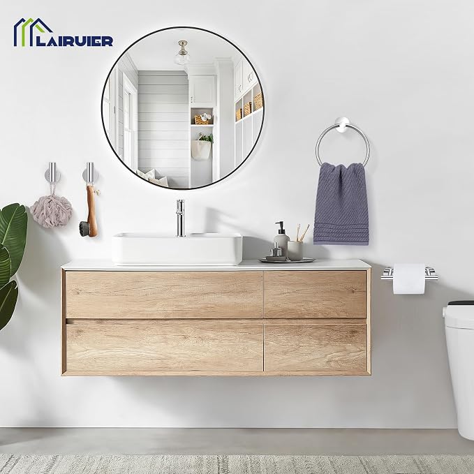 Polished Chrome Bathroom Hardware Set, 4-Piece Towel Holder Set Include Double - Image 7