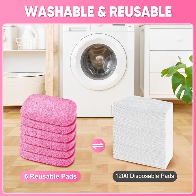 6-Pack Reusable Mop Pads Compatible - Image 5