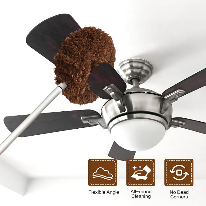 Ceiling Fan Cleaner Duster Reusable Microfiber Ceiling Fan Blade Cleaner - Image 2