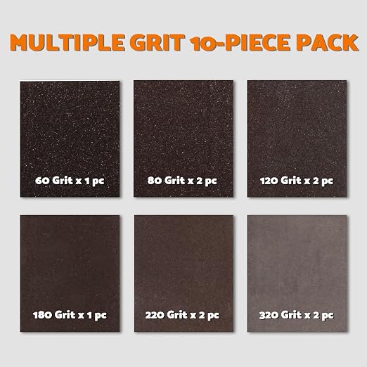 Sanding Block 10 pcs with Tack Cloth, 60 80 120 180 220 320 Coarse Medium Fine - Image 8
