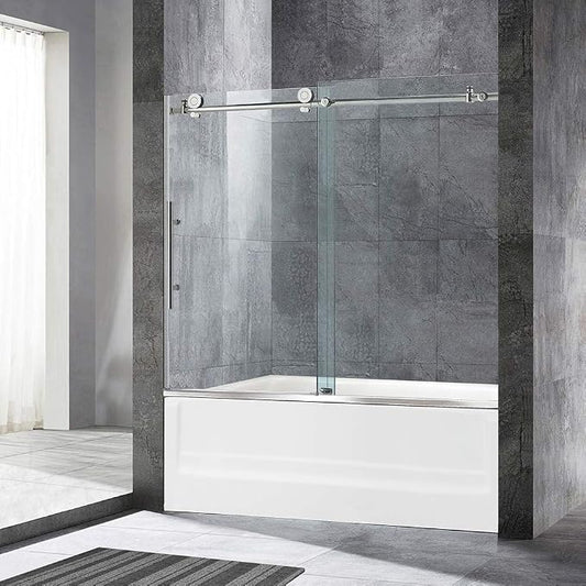 Woodbridge Frameless Bathtub Shower Doors 56-60" Width x 62" Height by WOODBRIDGE