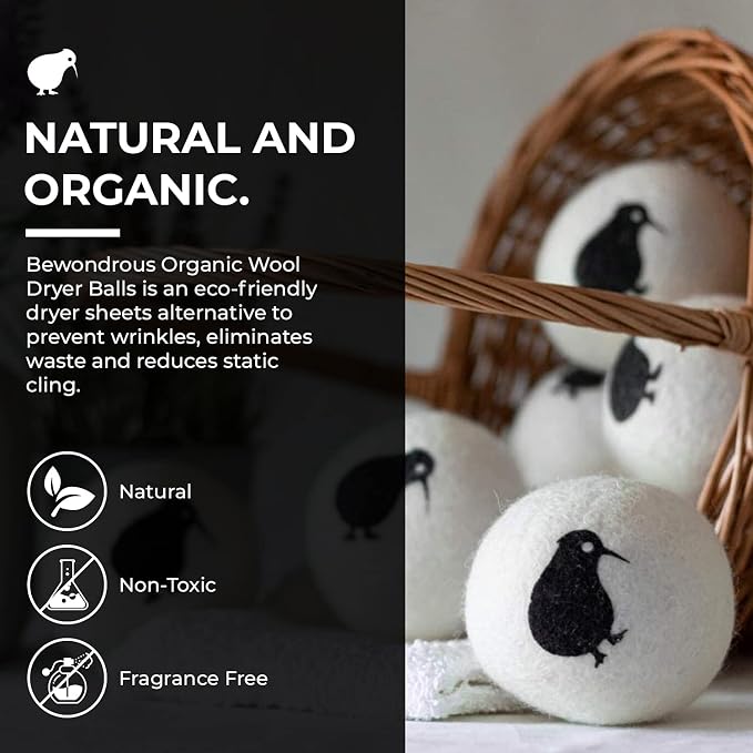 Wool Dryer Balls XL, 100% New Zealand Organic Wool - Image 4