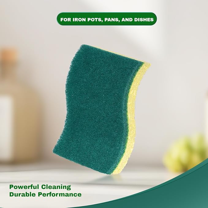 9 Pack 3-in-1 Scrub Sponge Variety Pack, Heavy Duty + Zero Scratch + Delicate - Image 3
