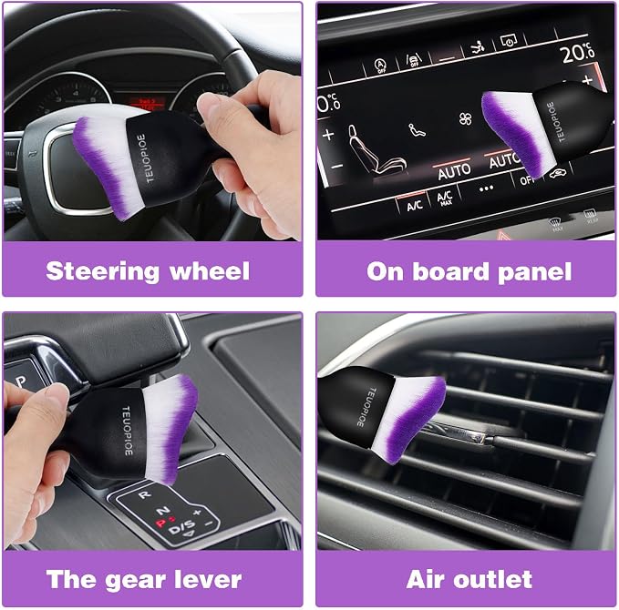 Car Interior Cleaning Brush, Car Duster Interior, Car Detailing Brush Dusting - Image 6