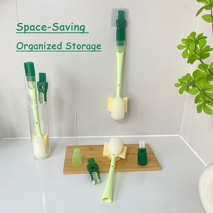5 in 1 Bottle Cleaning Brush Set, 5 in 1 Bottle Brush, Cup Lid Clean Brushes - Image 7