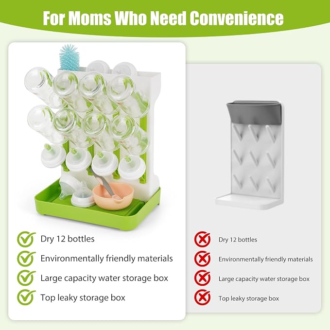 Baby Bottle Drying Rack, Vertical Bottle Dryer Holder - Image 4