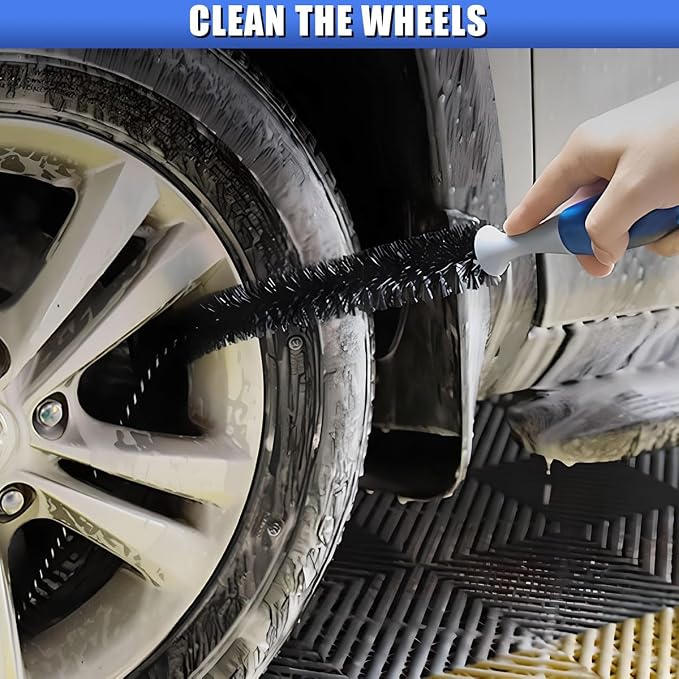 Long Handle Car Engine Cleaning Brush, Hard Bristle Automotive Wash Brushes - Image 4