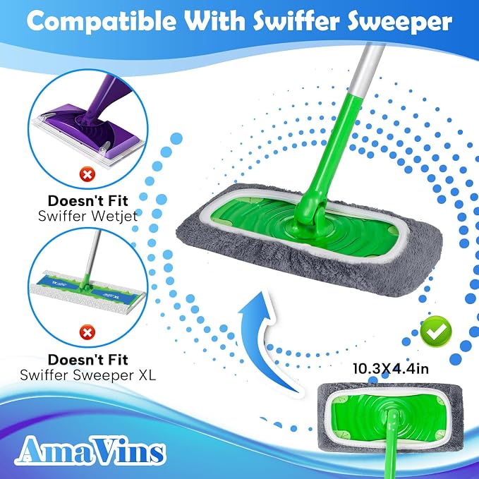 5 Pack Reusable Microfiber Mop Pads Compatible - Image 2