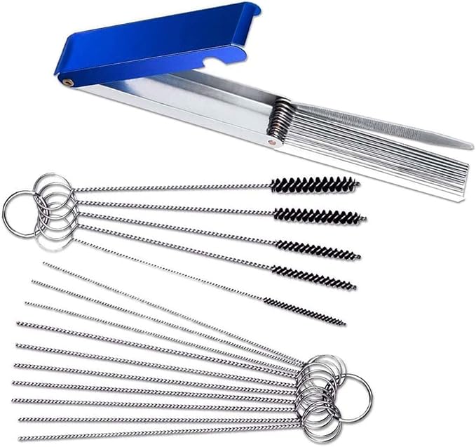Carburetor Cleaning Kit-13 Cleaning Wires, 10 Needles, 5 Nylon Brushes by Seapple