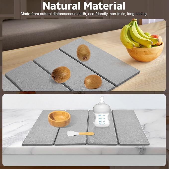 Large Stone Dish Drying Mat for Kitchen Counter, Dish Drying Mat, Fast - Image 5