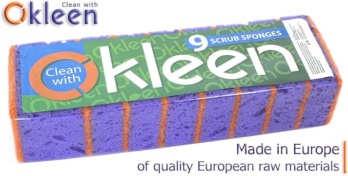 Purple and Orange Multi Use Scrub Sponges. Made in Europe. 18 Pack, 4.3x2.8x1.4 - Image 3