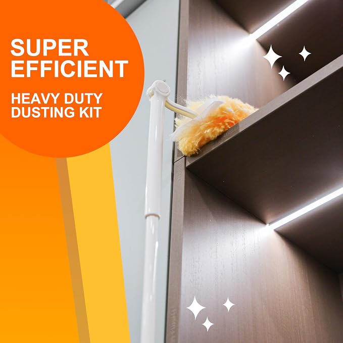 Heavy Duty Multi Surface 360°Heavy Duty 12 Duster Refills & 1 Handle, Compatible - Image 2