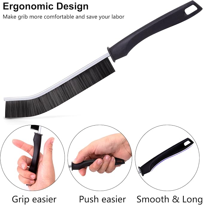Ginsco 7 Pcs Hard Bristle Crevice Cleaning Brush Kit - Image 9