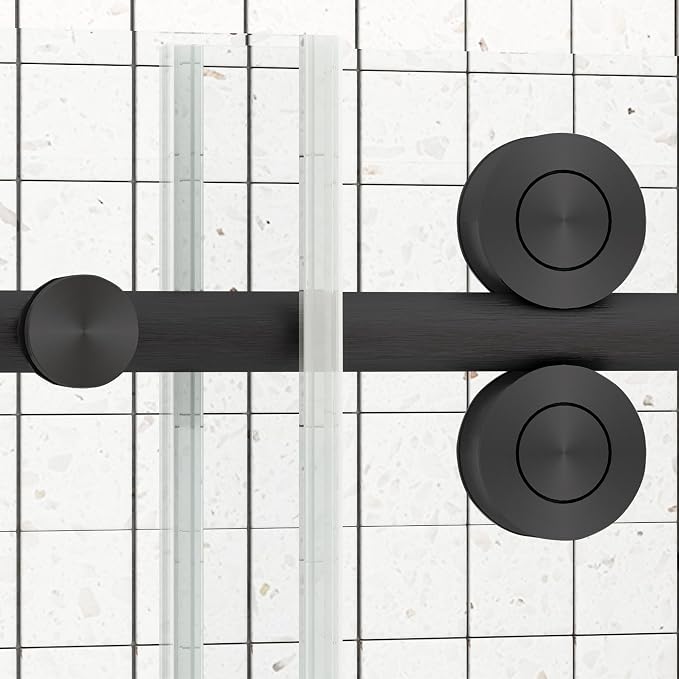 Sunrosa 60" W x 76" H Frameless Shower Door, Sliding Shower Door - Image 5