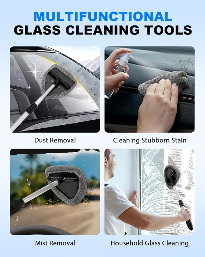 5 Pack Microfiber Windshield Cleaning Pads, Replacement Heads Cover - Image 7