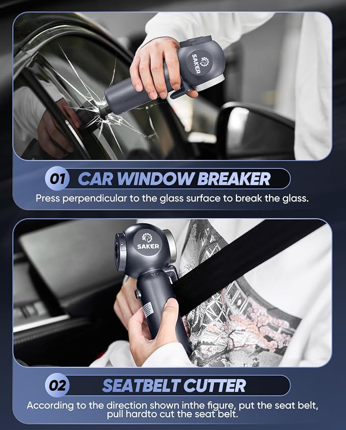 Saker 6 in 1 Car Vacuum Cleaner, 20000PA Handheld Vacuum Cordless Rechargeable - Image 3
