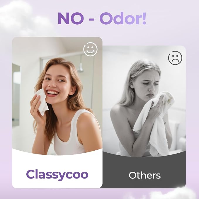 Classycoo XL Compressed Towel Tablets- 50 PCS Disposable Face Towelettes - Image 7