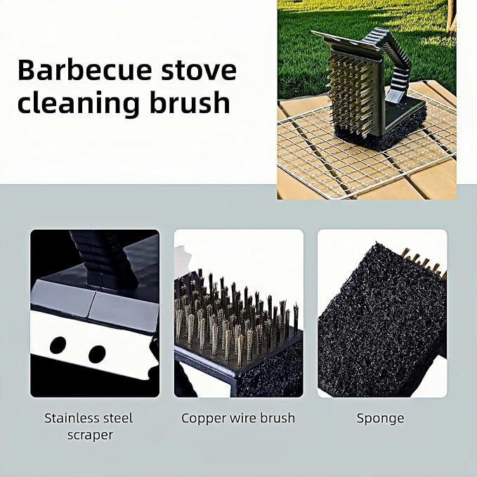 3-in-1 Heavy Duty Grill Brush - Image 2