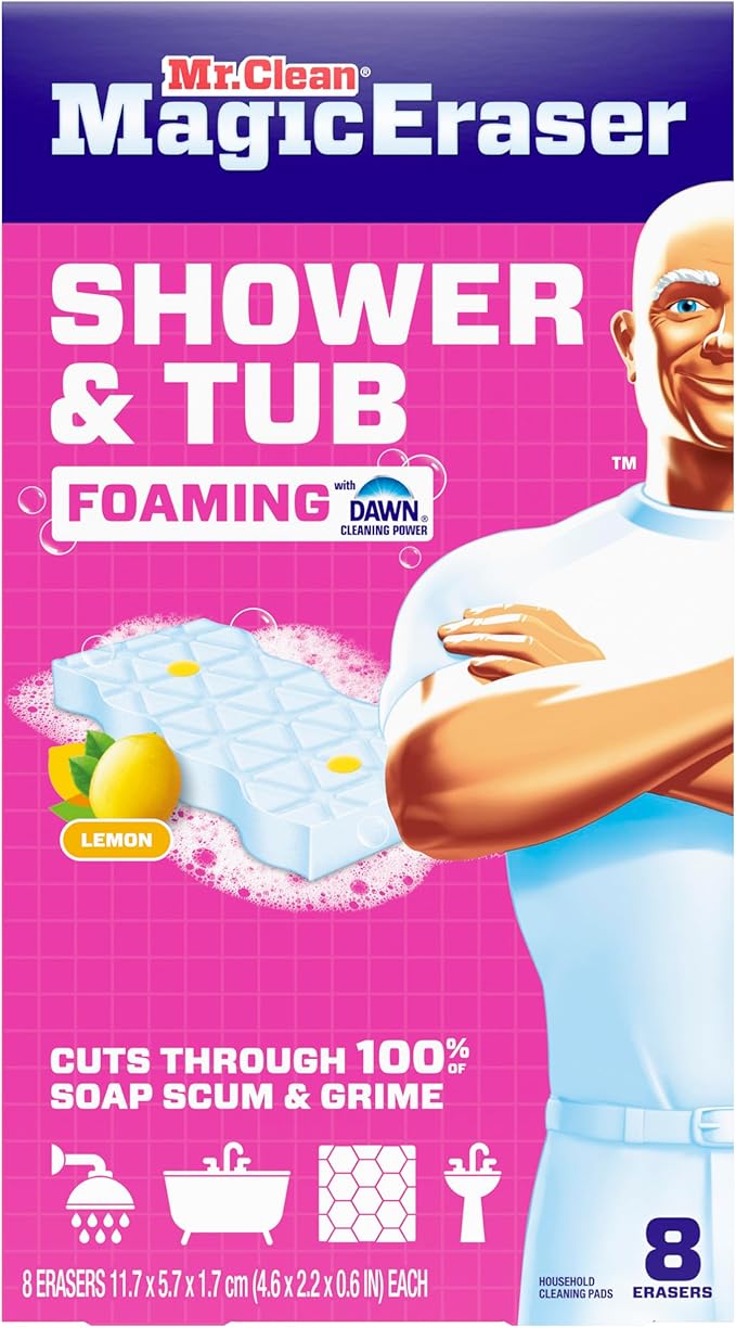 Mr. Clean Magic Eraser Sponge, Tub Cleaner, Soap Scum Remover, Bathroom - Image 12