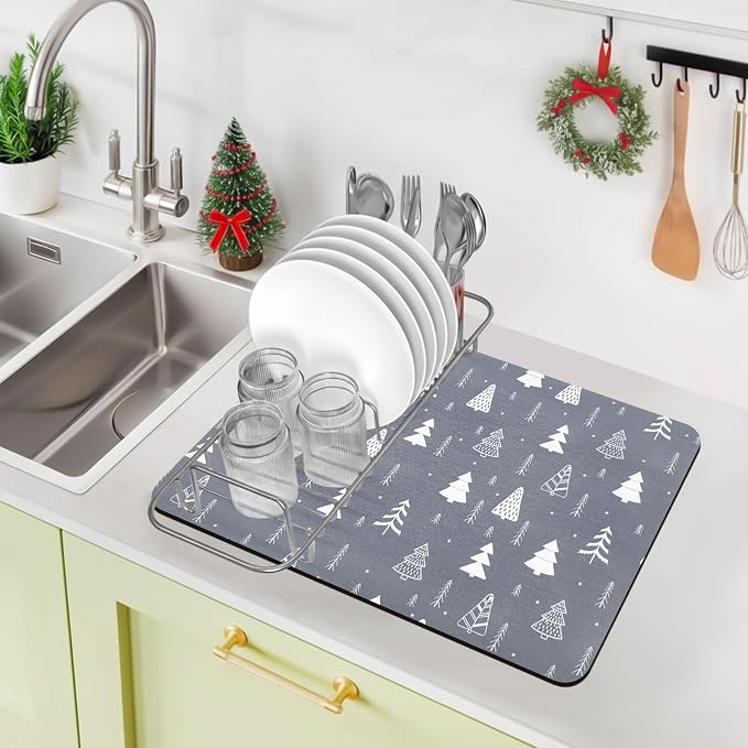Bloss Coffee Mat, Christmas 12"x19" Bar Mat by Bloss