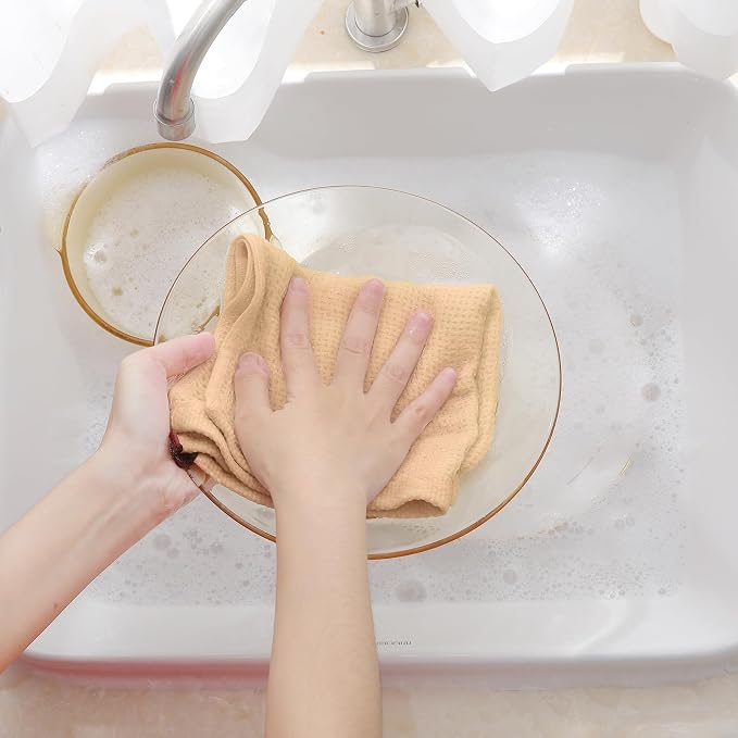 Homaxy 100% Cotton Waffle Weave Kitchen Dish Towels, Ultra Soft Absorbent Quick - Image 3