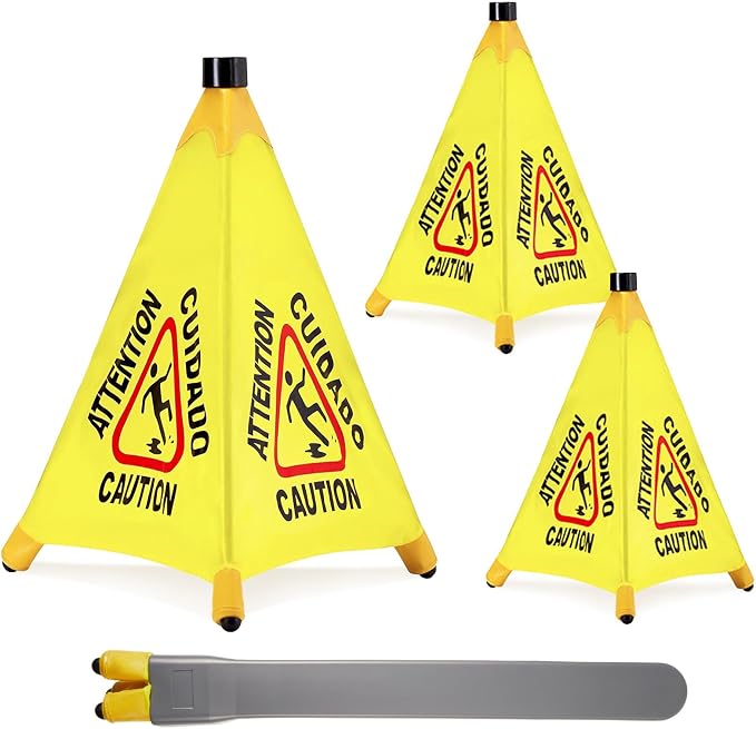 2 Pcs Pop up Wet Floor Sign by Seeshack