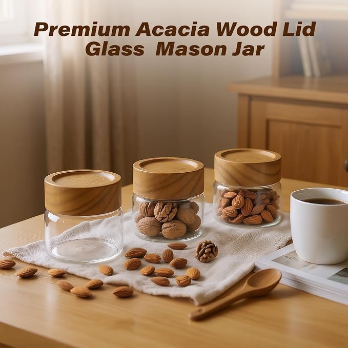 6-Pack 4 oz Stackable Airtight Glass Canisters - Image 7