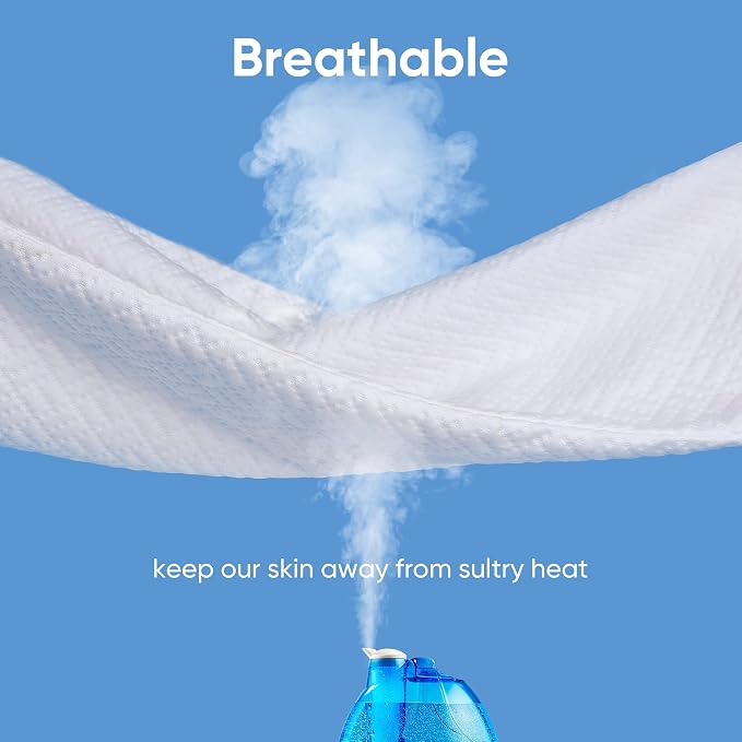 Hanherry 100% Waterproof Mattress Protector Twin XL Size, Mattress Cover 3D Air - Image 5