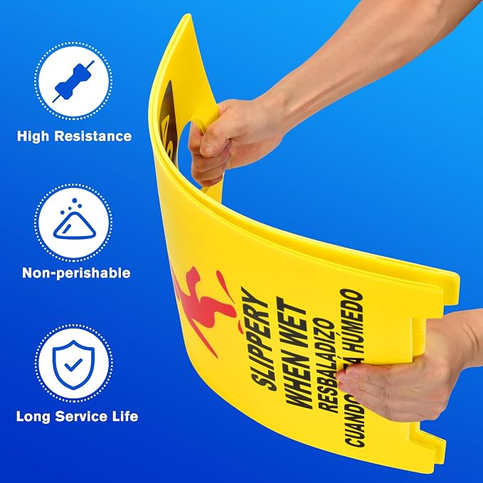 MATTHEW CLEANING 19'' Industrial Wet Floor Sign 6 Pack 2-Sided Durable - Image 8